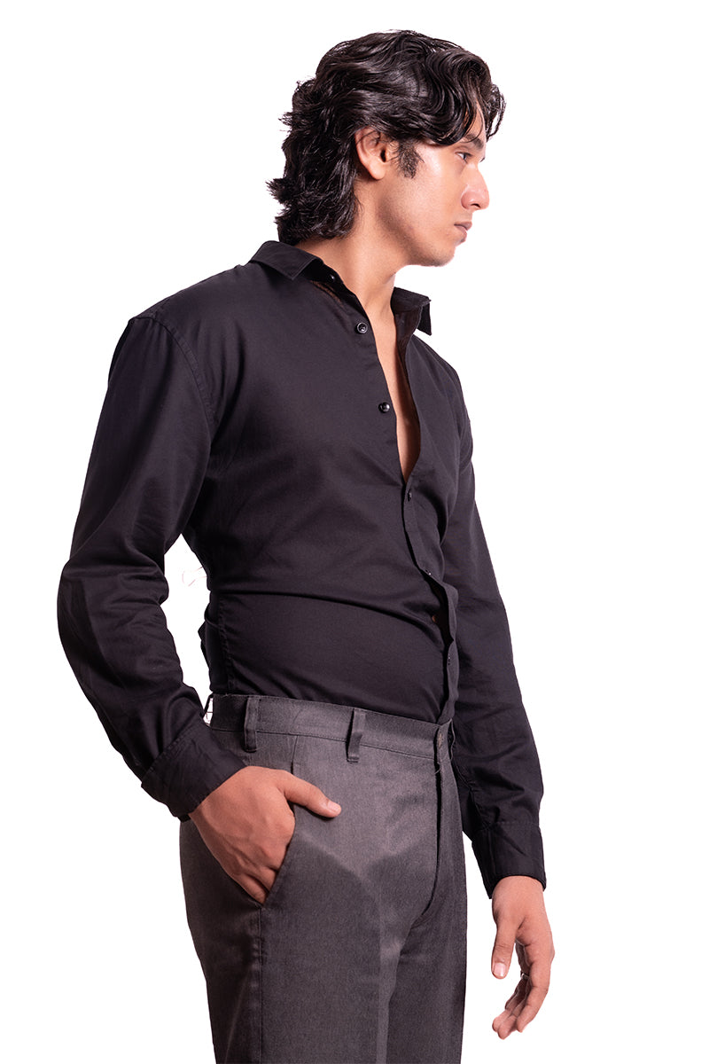 Cozy Linen Shirt (Black)