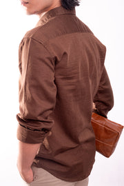 Cozy Linen Shirt (Brown)